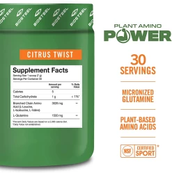 Biosteel Plant Amino Power (210g) -Hockey Equipment Store BIO SuppFacts PlantAminoPower CitrustTwist 30Servings LAB RGB 883309415870 1194x e2965d53 9ea1 4316 8aac e6d6645fb532